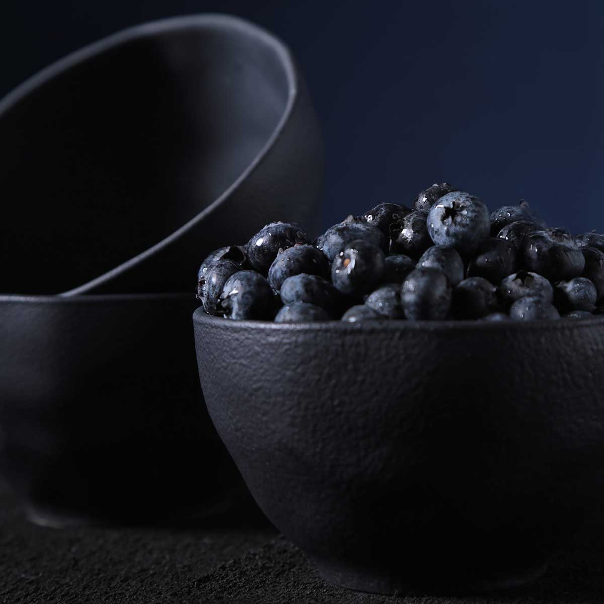Porto Brasil MATTE BLACK BOWL ORGANIC STONEWARE dia. 5.24" SKU: '191473901