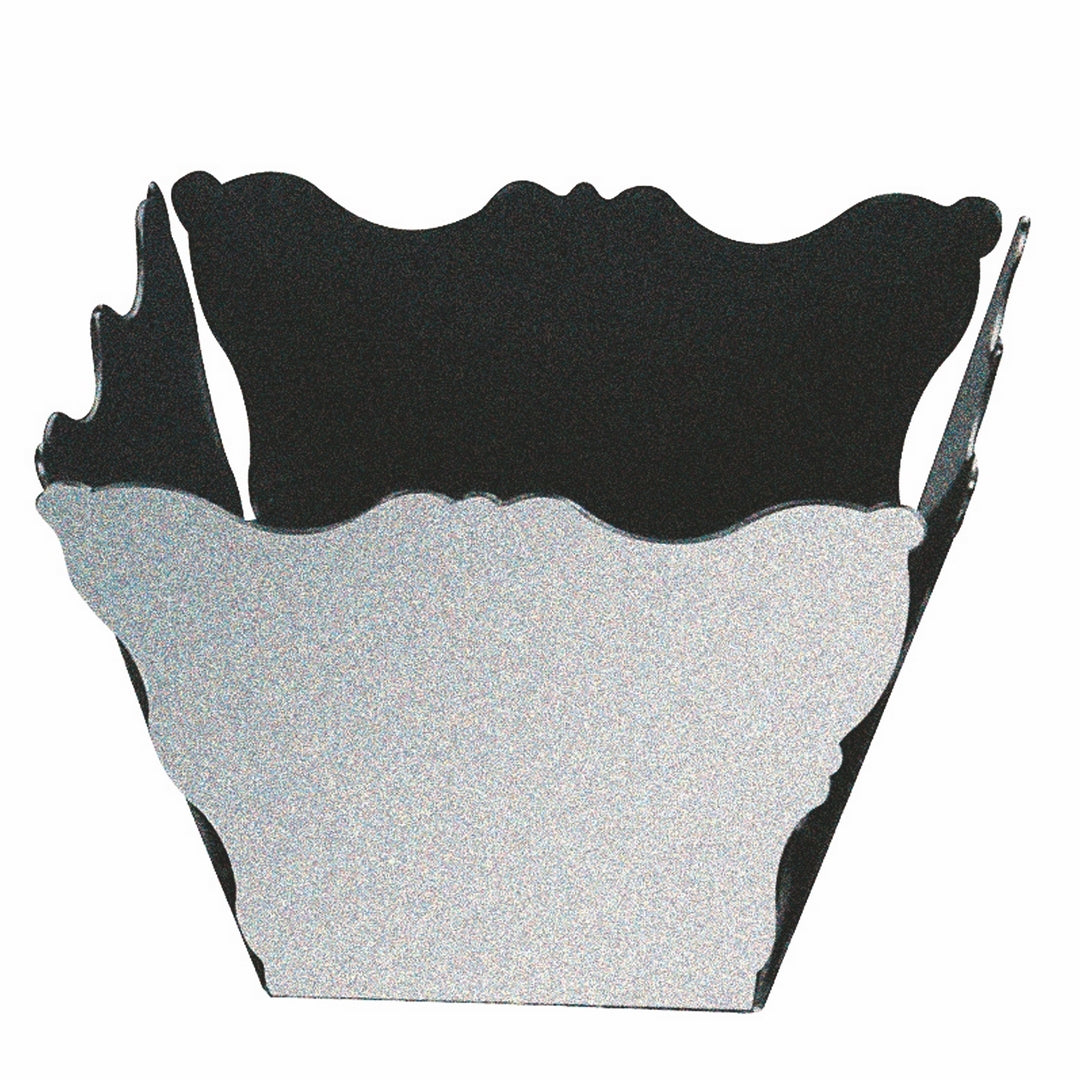 Bread Basket; Pewter 6-3/8" X 6-3/8" H: 4-1/3"