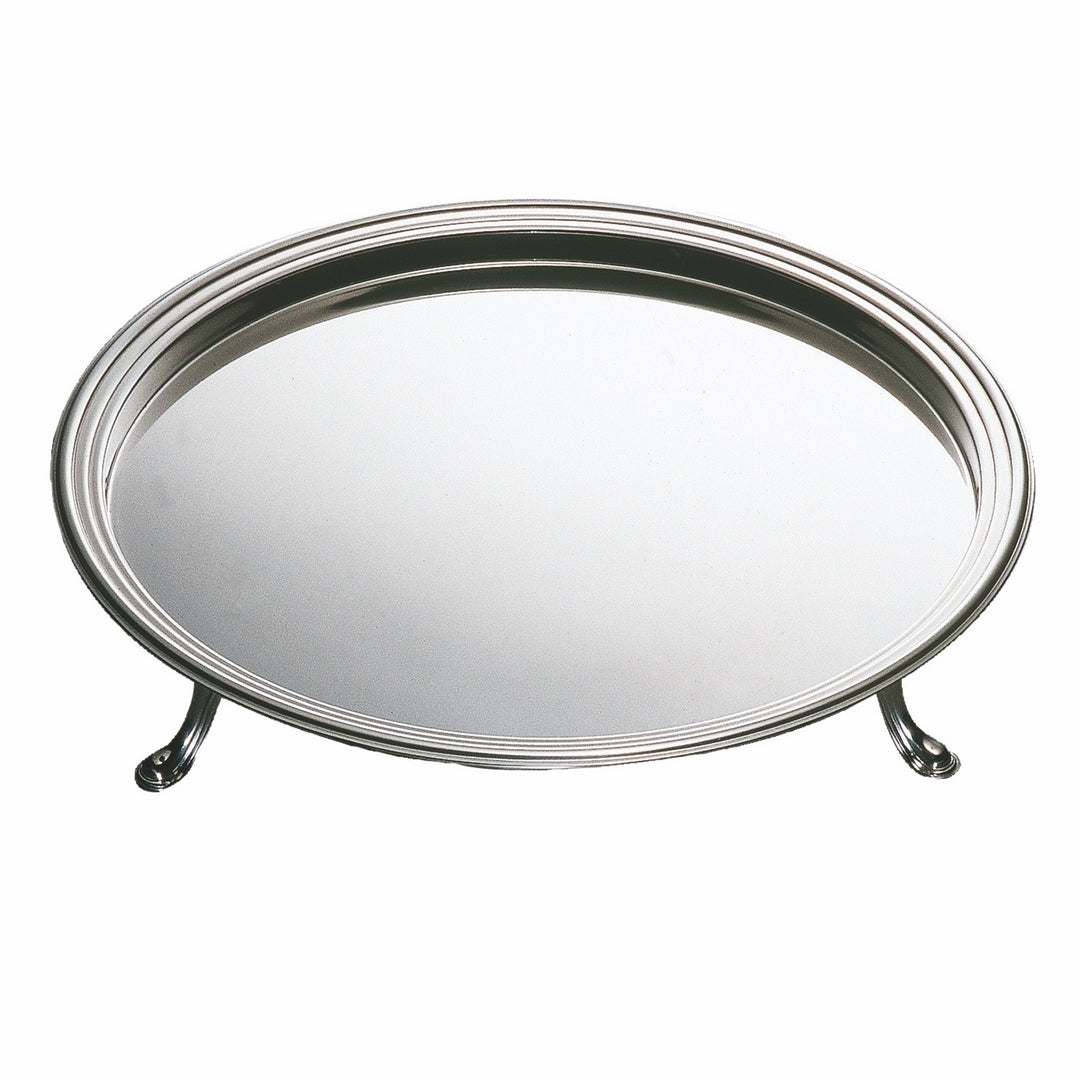 Footed Round Tray; D: 15-3/4"