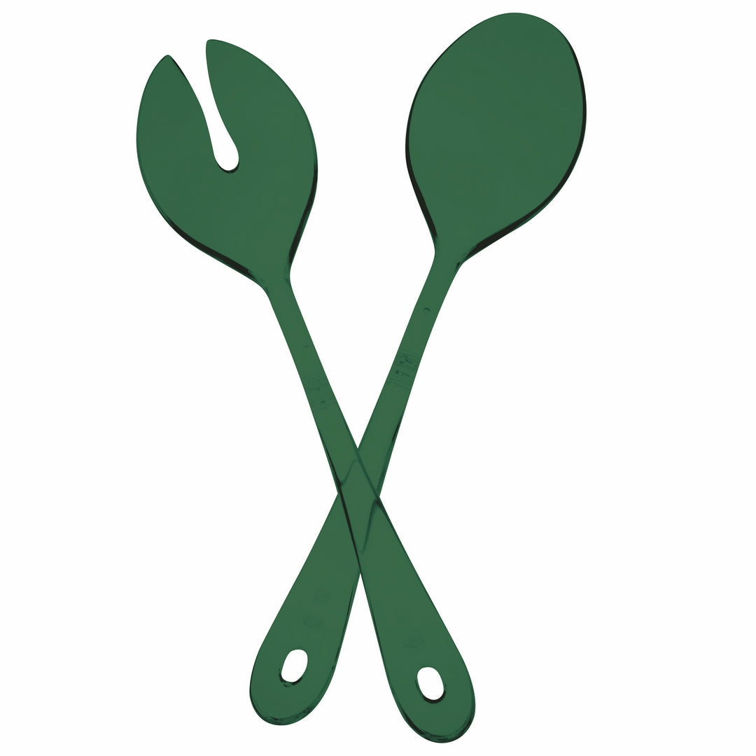 Polycarbonate Salad Serving Set, Transparent Colors Emerald