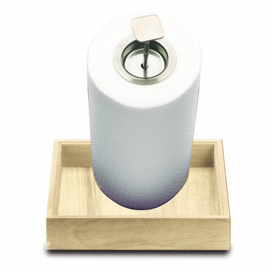 Wenge Finish Paper Towel Holder; L: 7-7/8" W: 7-7/8" H: 11-1/2" Oak