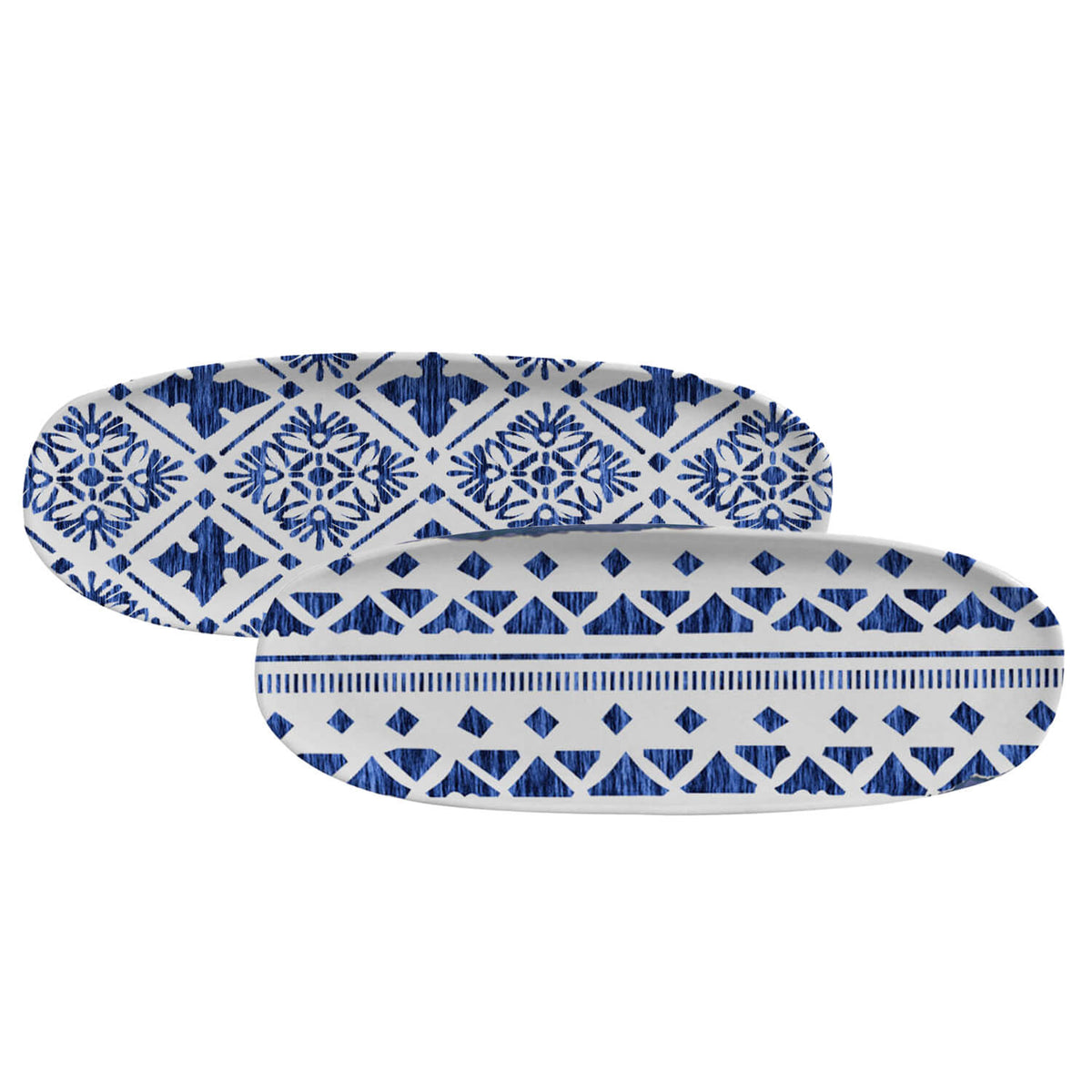 Porto Brasil MAYA SHALLOW OVAL PR LARGE ORGANIC STONEWARE dia. 14.17x5.12" SET OF 2 DESIGNS SKU: '34214117901