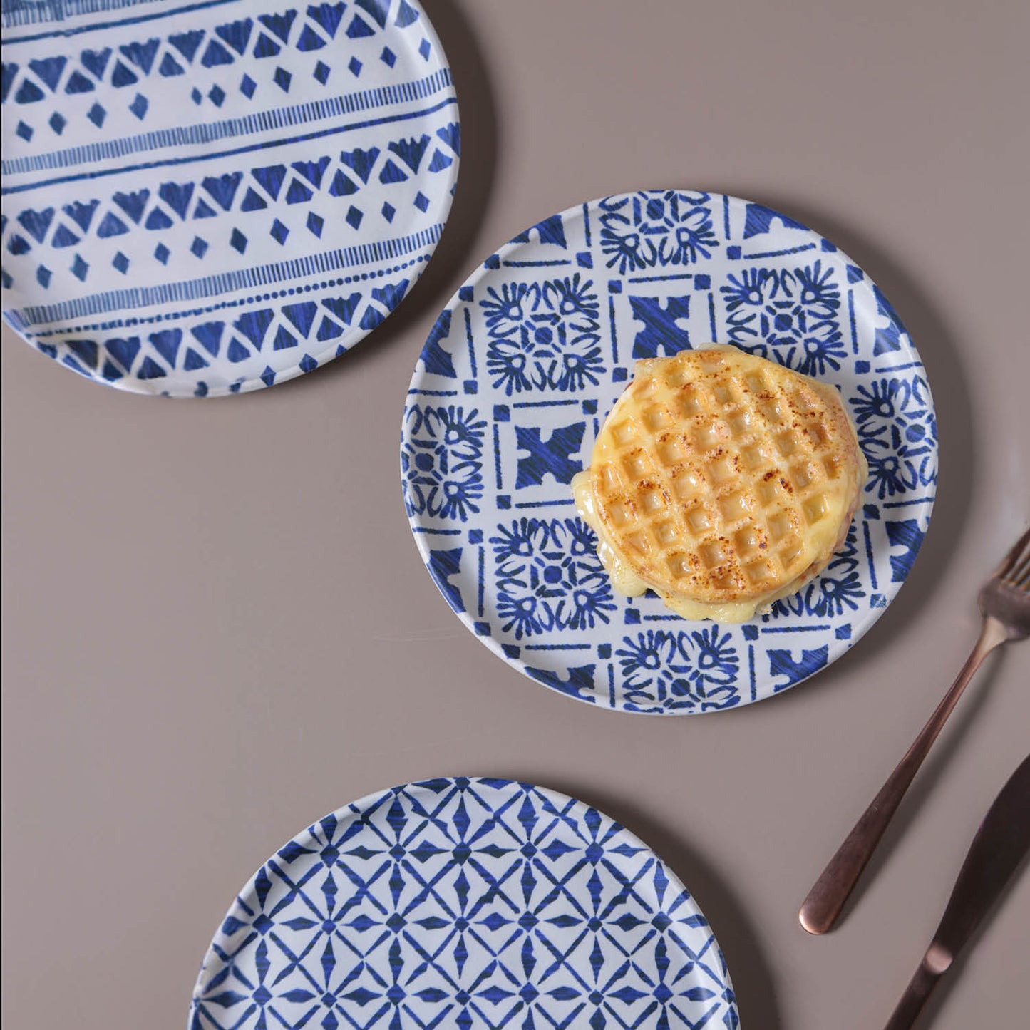 Porto Brasil MAYA DESSERT PLATE BIO STONEWARE dia. 8.46" - SET OF 3 DESIGNS SKU: '3431117901