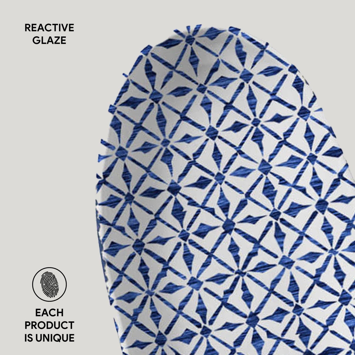 Porto Brasil MAYA DEEP OVAL PR LARGE ORGANIC STONEWARE dia. 12.6x6.3" SET OF 2 DESIGNS SKU: '34414117901
