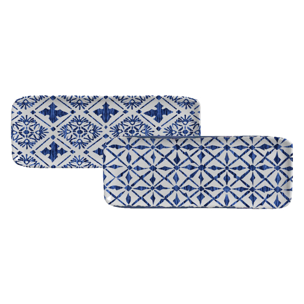 Porto Brasil MAYA RECTANGULAR PR ORGANIC STONEWARE dia. 8.66x3.74" SET OF 2 DESIGNS SKU: '35014117901