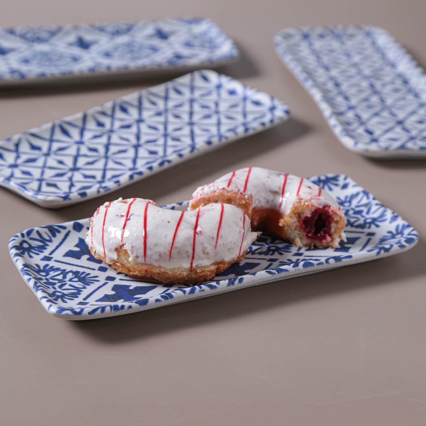 Porto Brasil MAYA RECTANGULAR PR ORGANIC STONEWARE dia. 8.66x3.74" SET OF 2 DESIGNS SKU: '35014117901