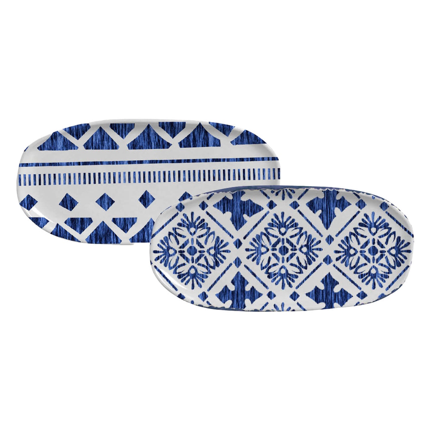 Porto Brasil MAYA SHALLOW OVAL PR ORGANIC STONEWARE dia. 9.06x4.33" SET OF 2 DESIGNS SKU: '35114117901