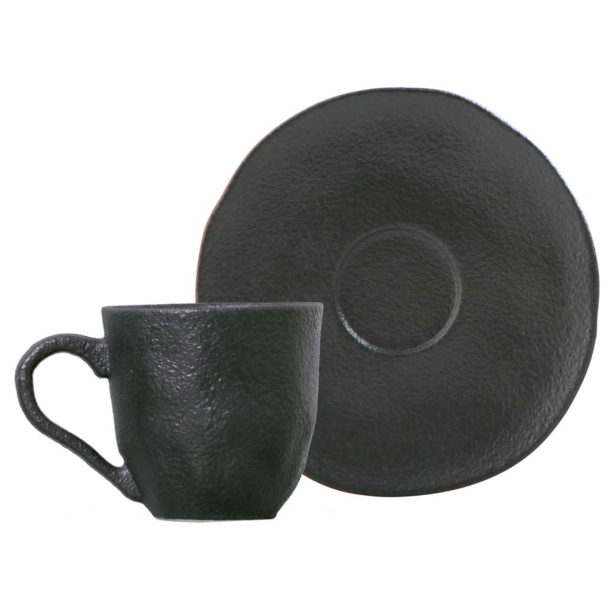 Porto Brasil MATTE BLACK ORGANIC COFFEE CUP + ORGANIC SAUCER SKU: '351473901