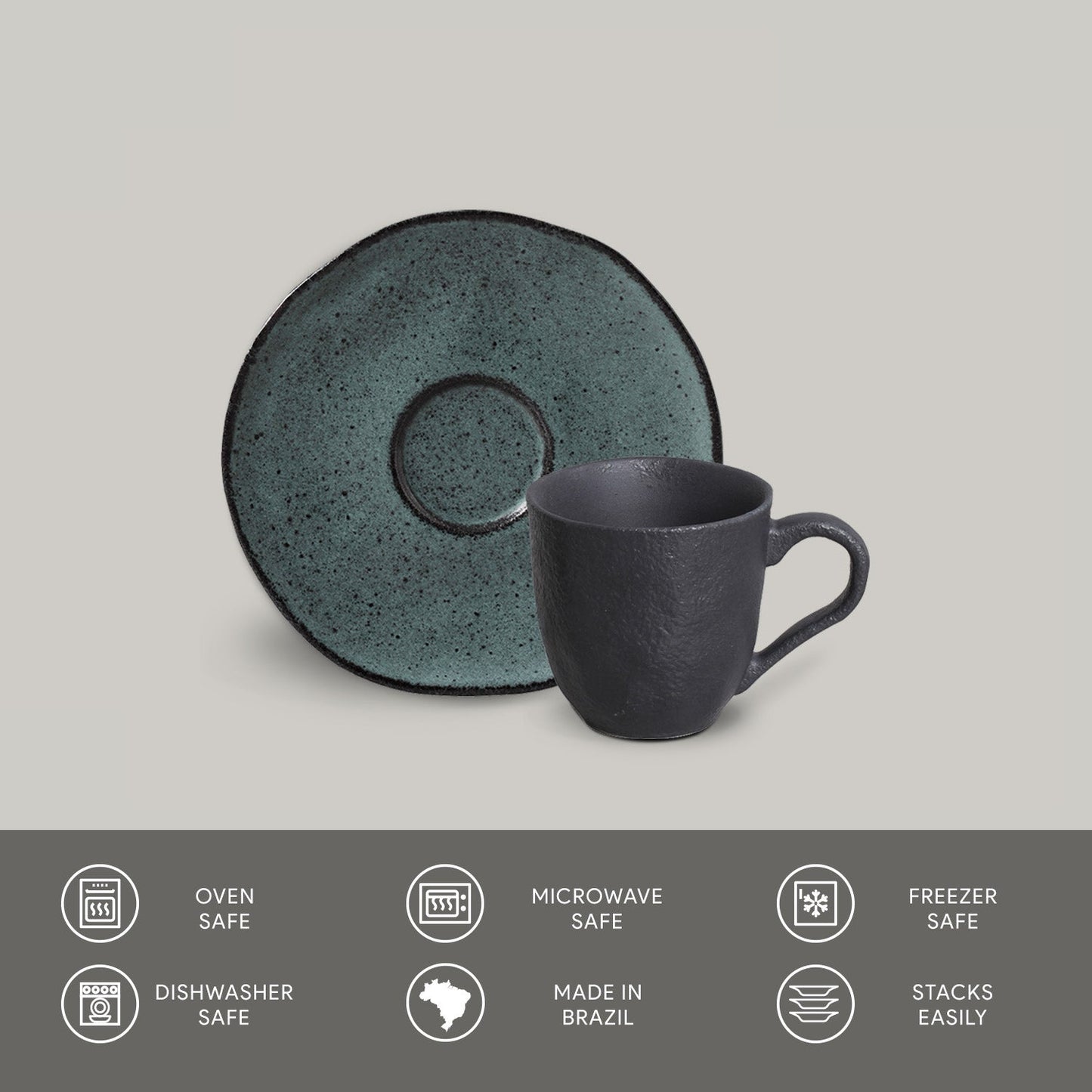 Porto Brasil NIGHT SKY ORGANIC COFFEE CUP + ORGANIC SAUCER SKU: '351481301