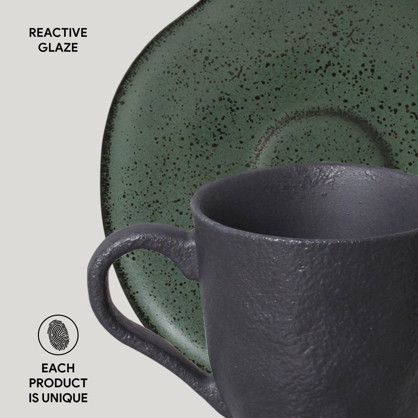 Porto Brasil GREENERY ORGANIC COFFEE CUP + ORGANIC SAUCER SKU: '351495801