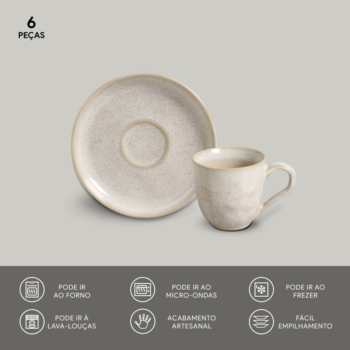 Porto Brasil LATTE ORGANIC COFFEE CUP + BIO SAUCER SKU: '3531108501