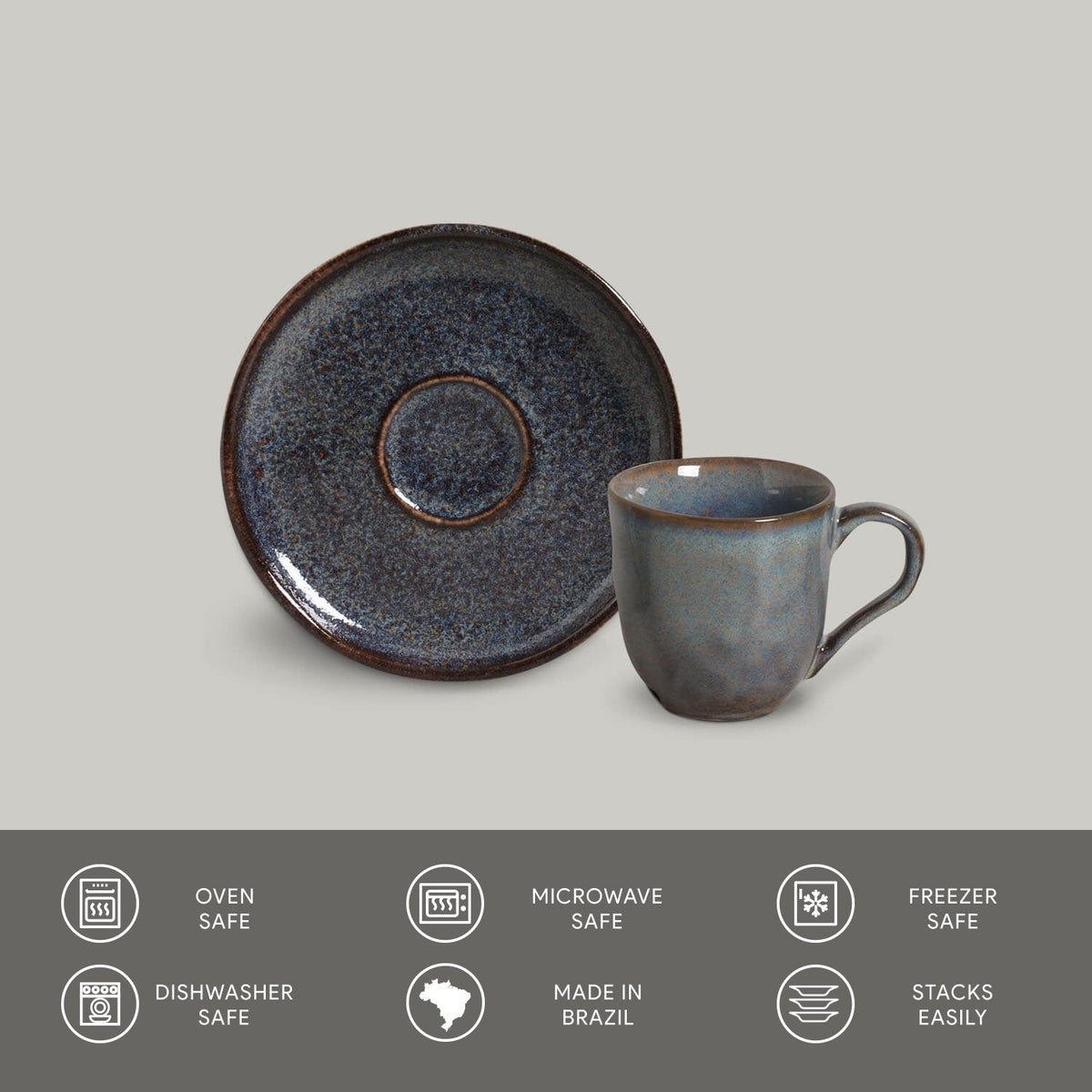 Porto Brasil TITANIUM ORGANIC COFFEE CUP + BIO SAUCER SKU: '3531109401