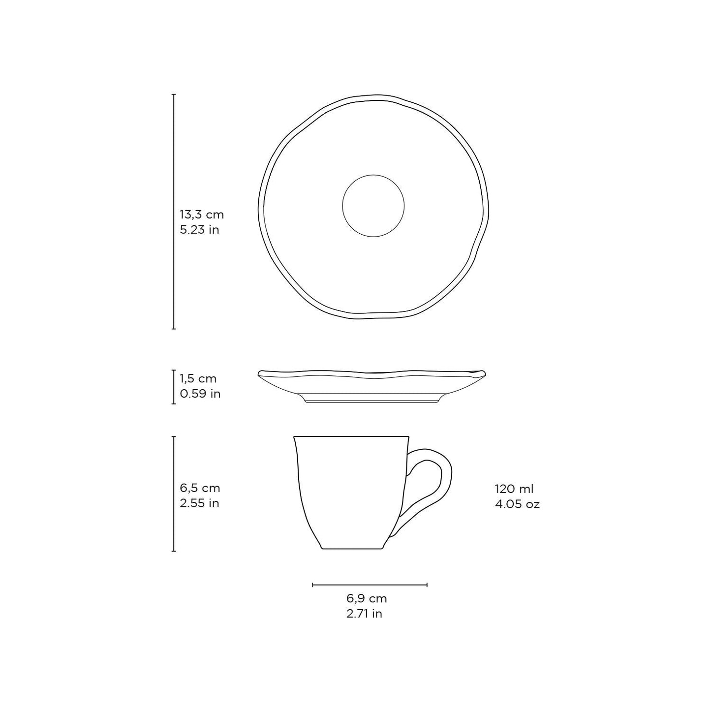 Porto Brasil MAYA ORGANIC COFFEE CUP + BIO SAUCER  SKU: '3531117901
