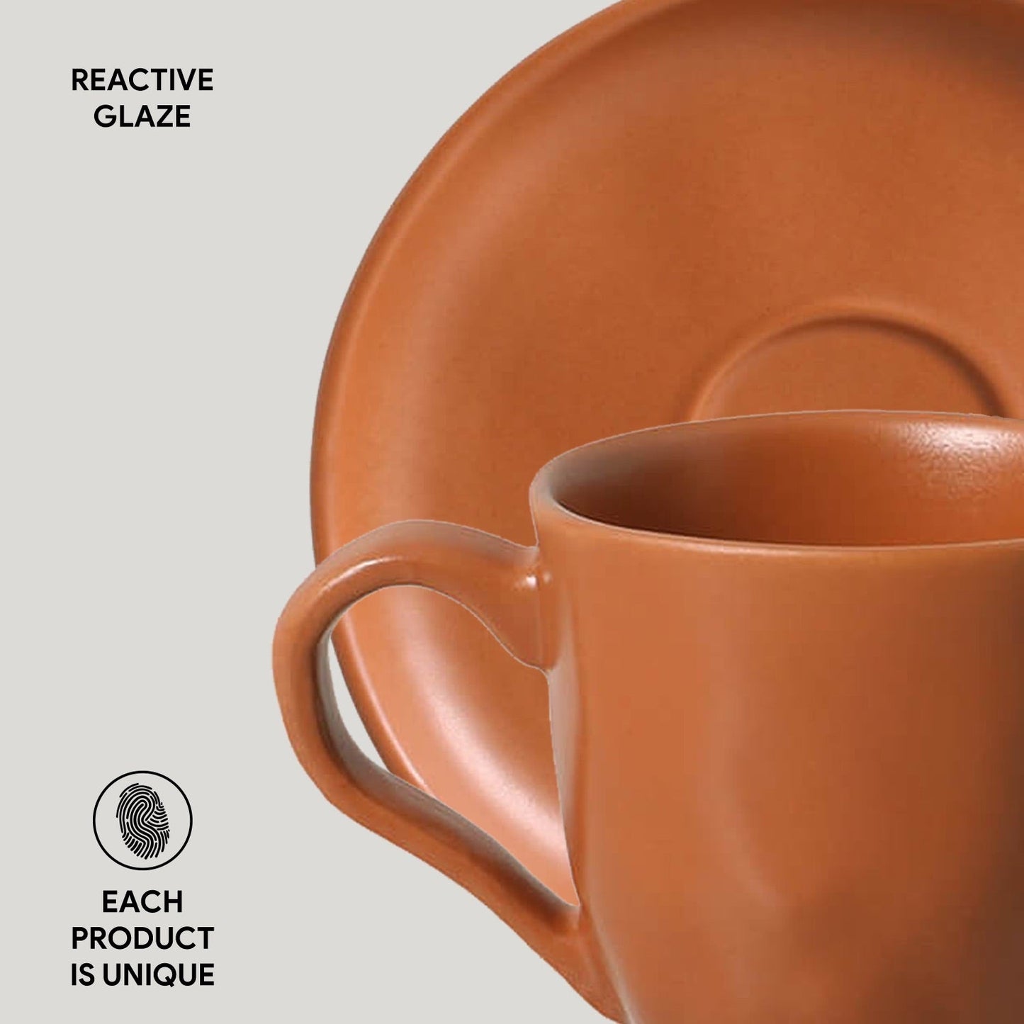 Porto Brasil TERRACOTTA ORGANIC COFFEE CUP + BIO SAUCER SKU: '353195701