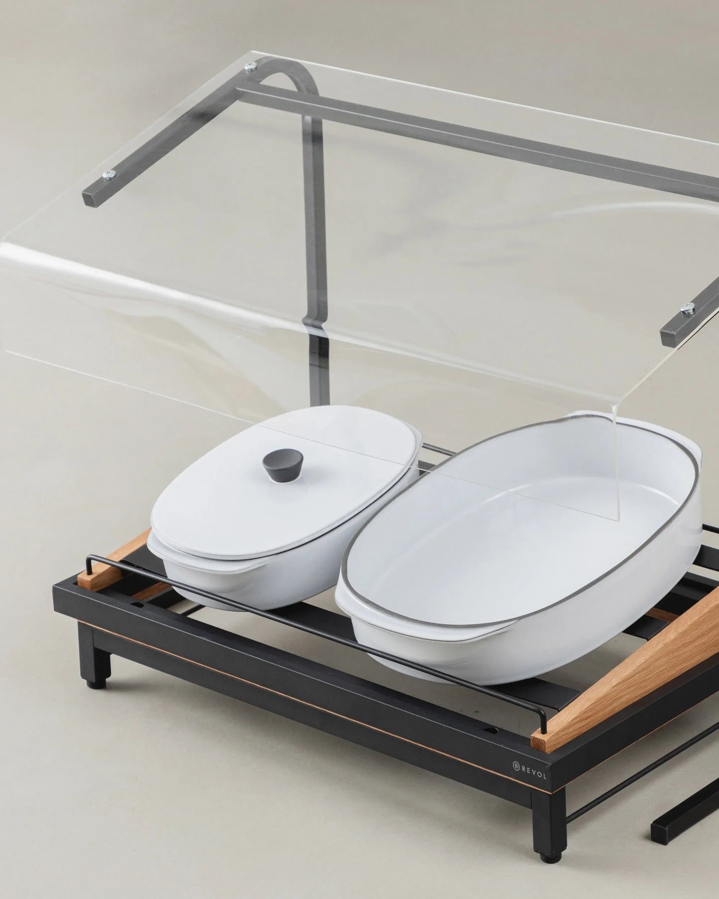 Revol CARACTERE CULINAIRE RECT DISH WITH LID 26X18, Cardamom SKU: '655274