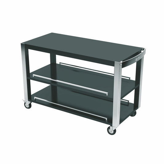 Trolley "Las Vegas Chic", Glossy, Lacquered Laminated Panel With S/S Legs, Black L: 41" W: 22-1/2" H: 32-3/4"