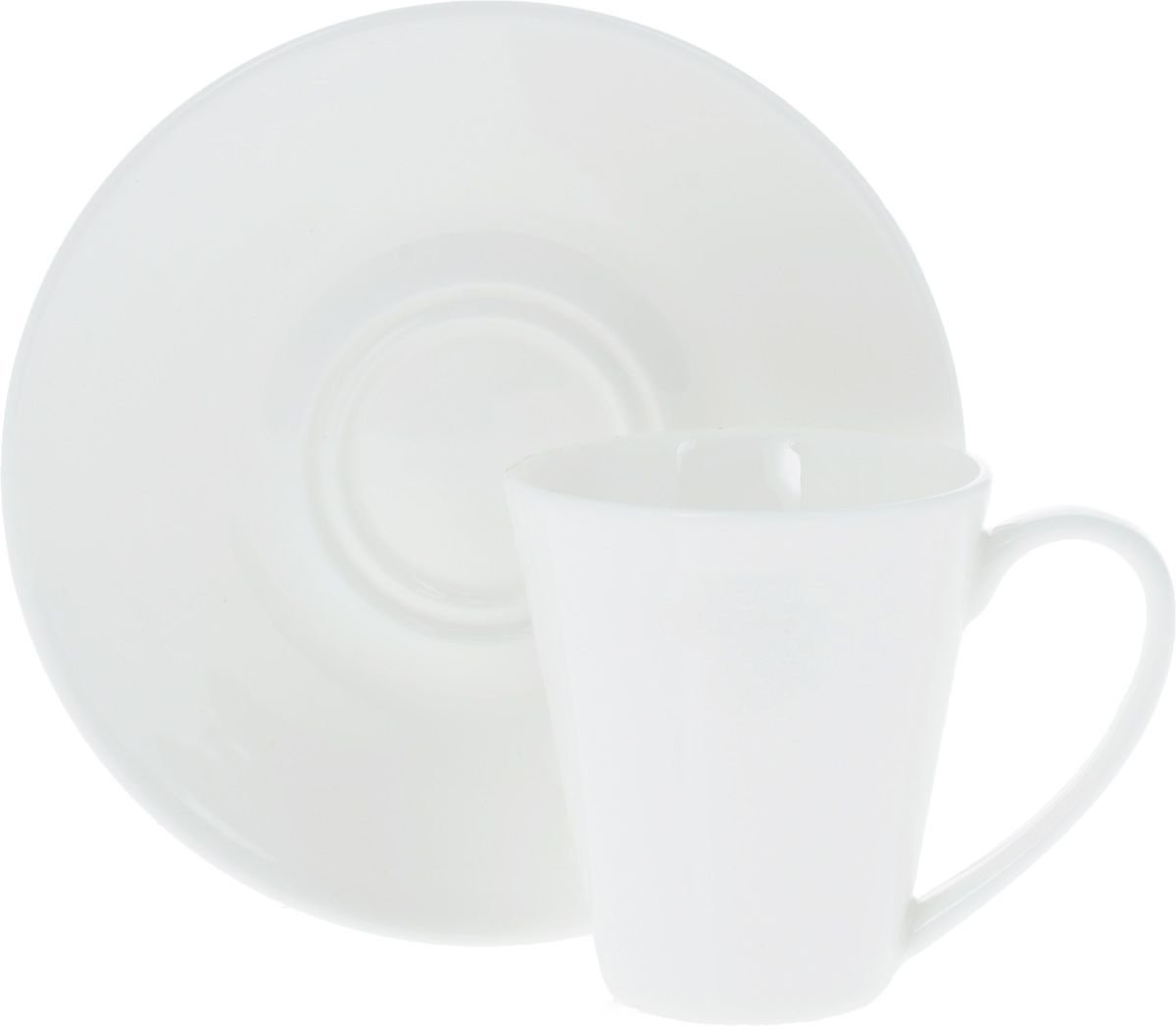 Wilmax Fine Porcelain 4 Oz | 110 Ml Coffee Cup & Saucer SKU: WL-993054/AB