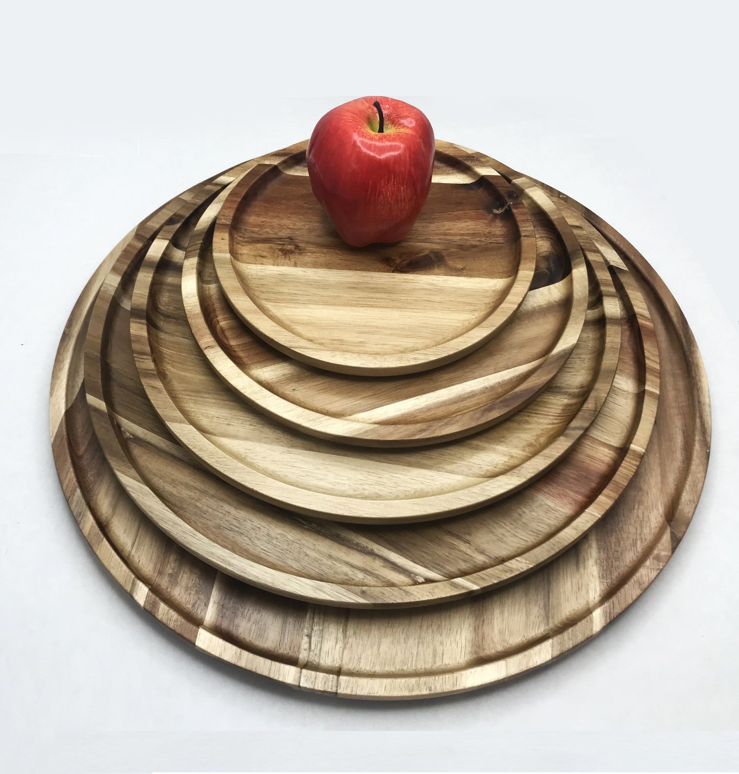 ZavisGreen Acacia round Plate Platter 14" Diameter SKU: ZG-660014