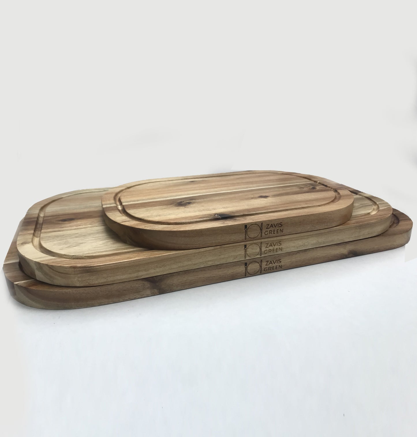 ZavisGreen Acacia Serving Rounded cutting board 18" X 10" SKU: ZG-660418