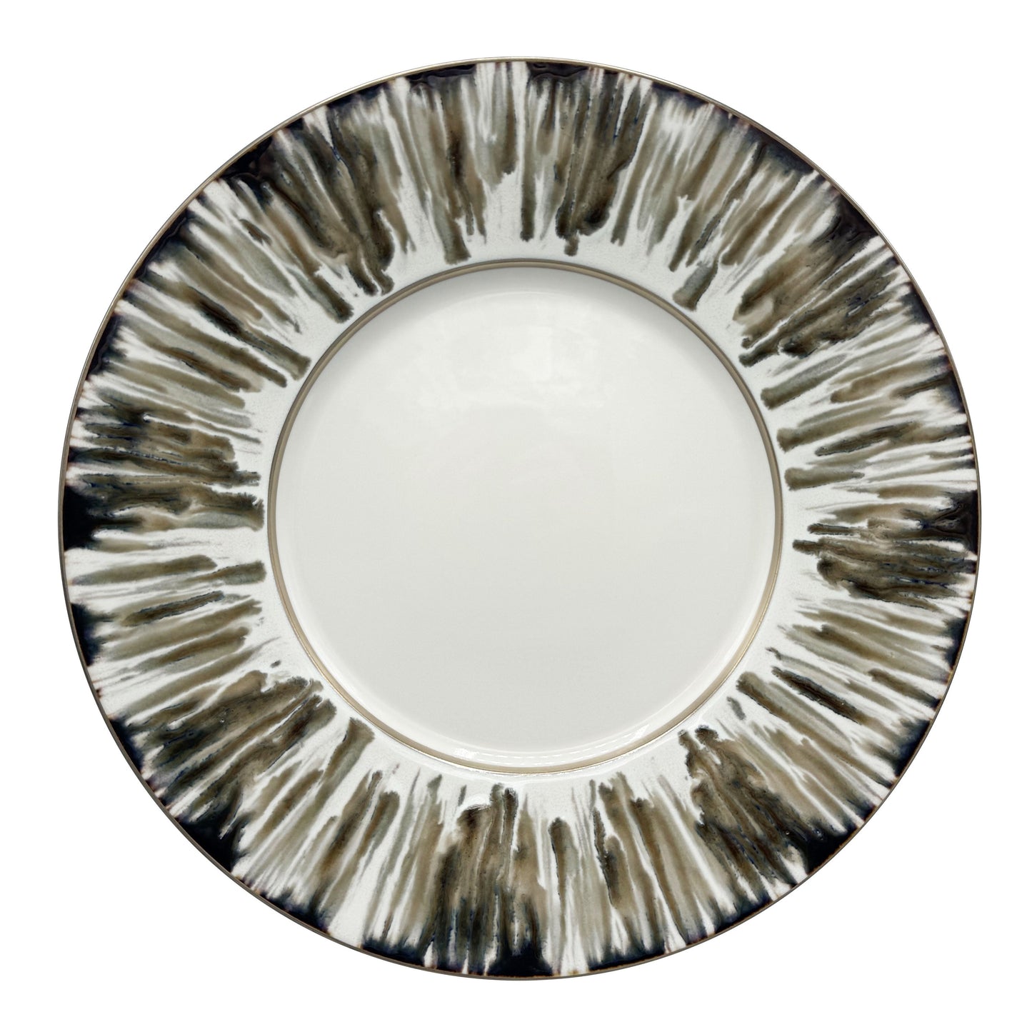 JL Coquet ?CAILLE CR?ME Filet Bronze - Assiette de pr?sentation, 1824 12.6 Inch SKU: MHV1039ECRECREMB00