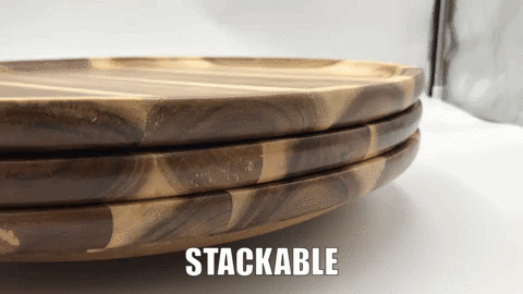 ZavisGreen Acacia round Plate Platter 8" Diameter SKU: ZG-660008