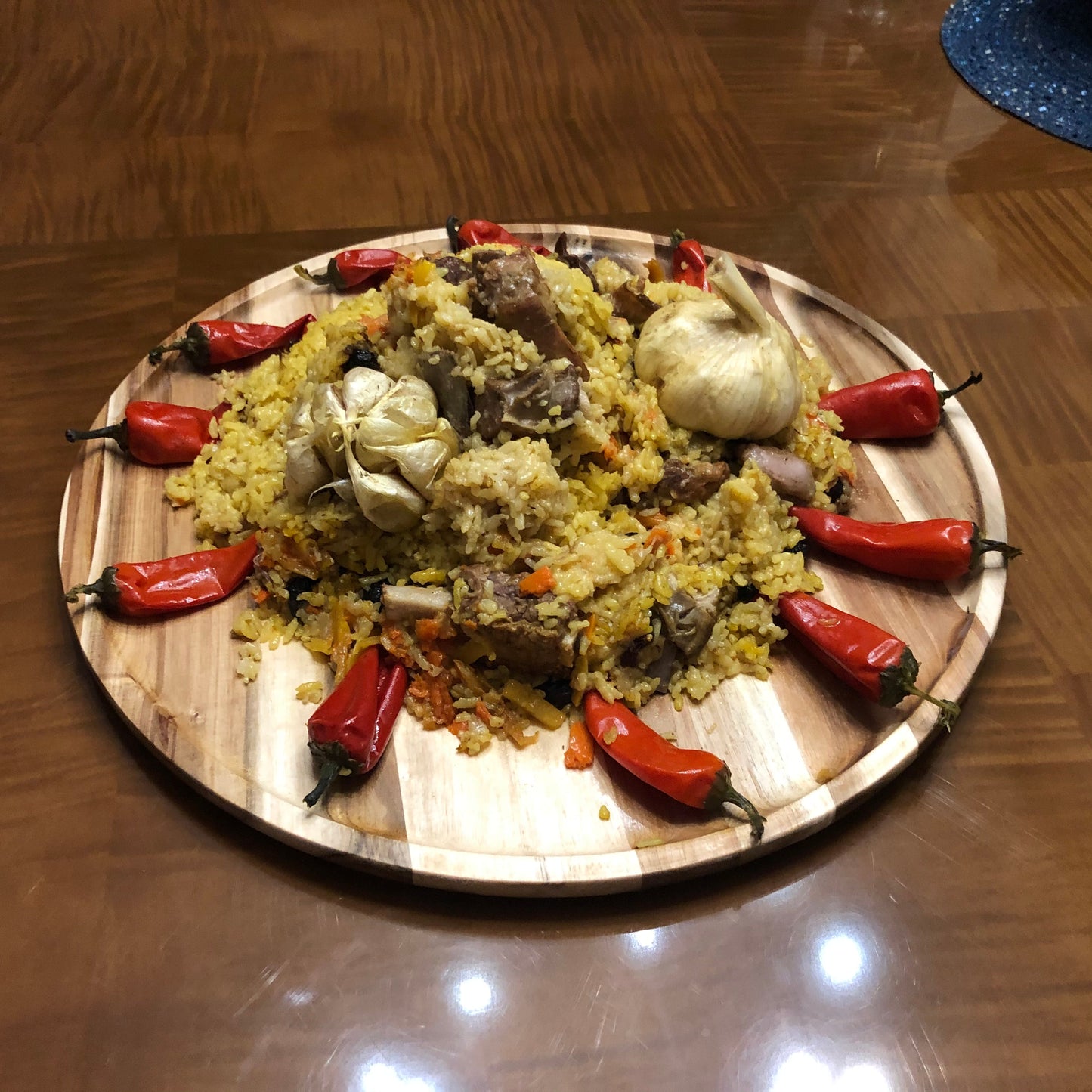 ZavisGreen Acacia round Plate Platter 14" Diameter SKU: ZG-660014