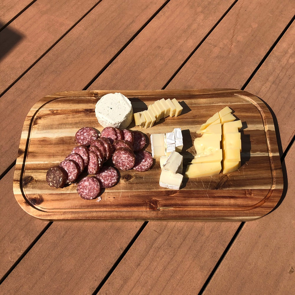 ZavisGreen Acacia Serving Rounded cutting board 18" X 10" SKU: ZG-660418