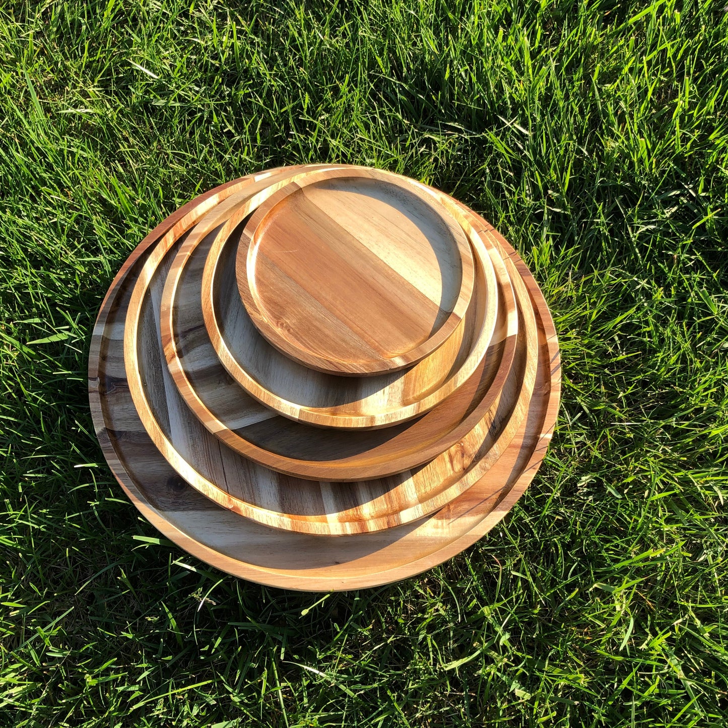 ZavisGreen Acacia round Plate / Platter 10" Diameter SKU: ZG-660010