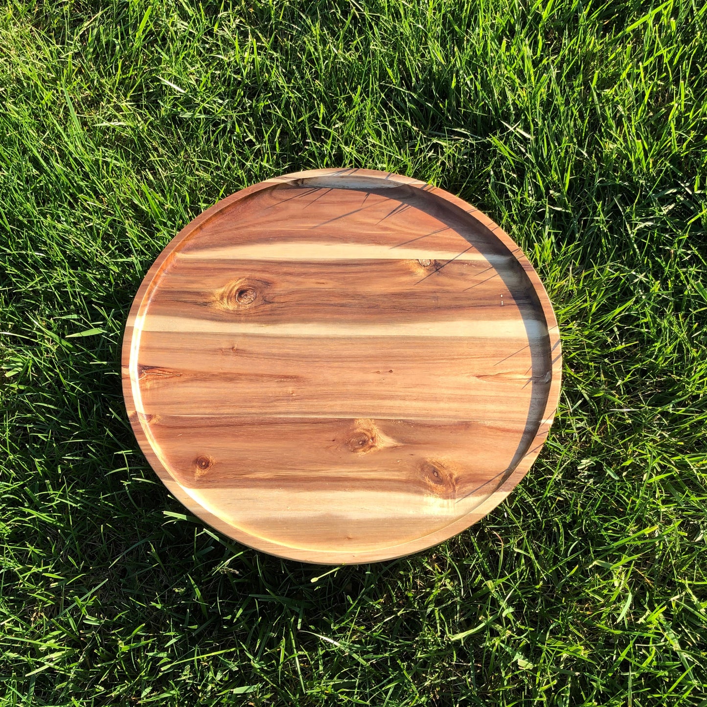 ZavisGreen Acacia round Plate / Platter 16" Diameter SKU: ZG-660016