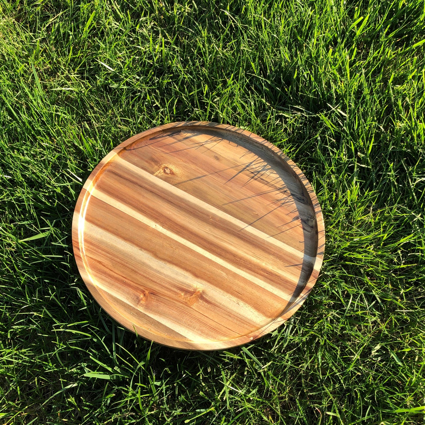 ZavisGreen Acacia round Plate Platter 14" Diameter SKU: ZG-660014