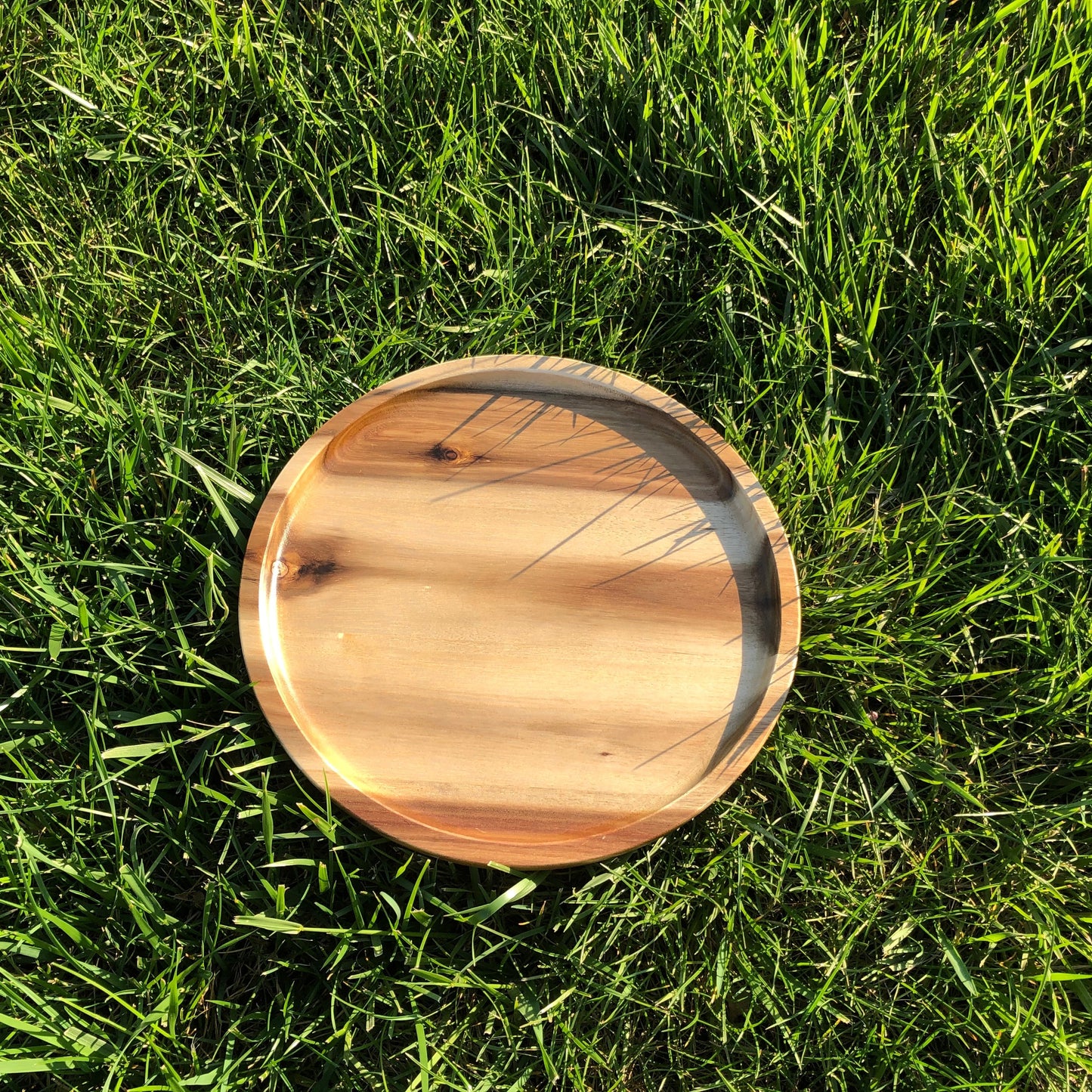 ZavisGreen Acacia round Plate / Platter 10" Diameter SKU: ZG-660010