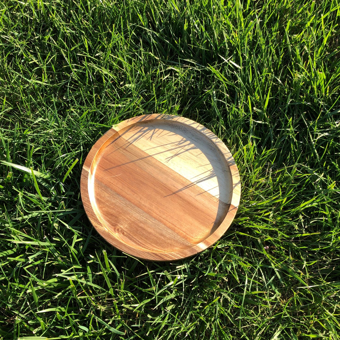ZavisGreen Acacia round Plate Platter 8" Diameter SKU: ZG-660008
