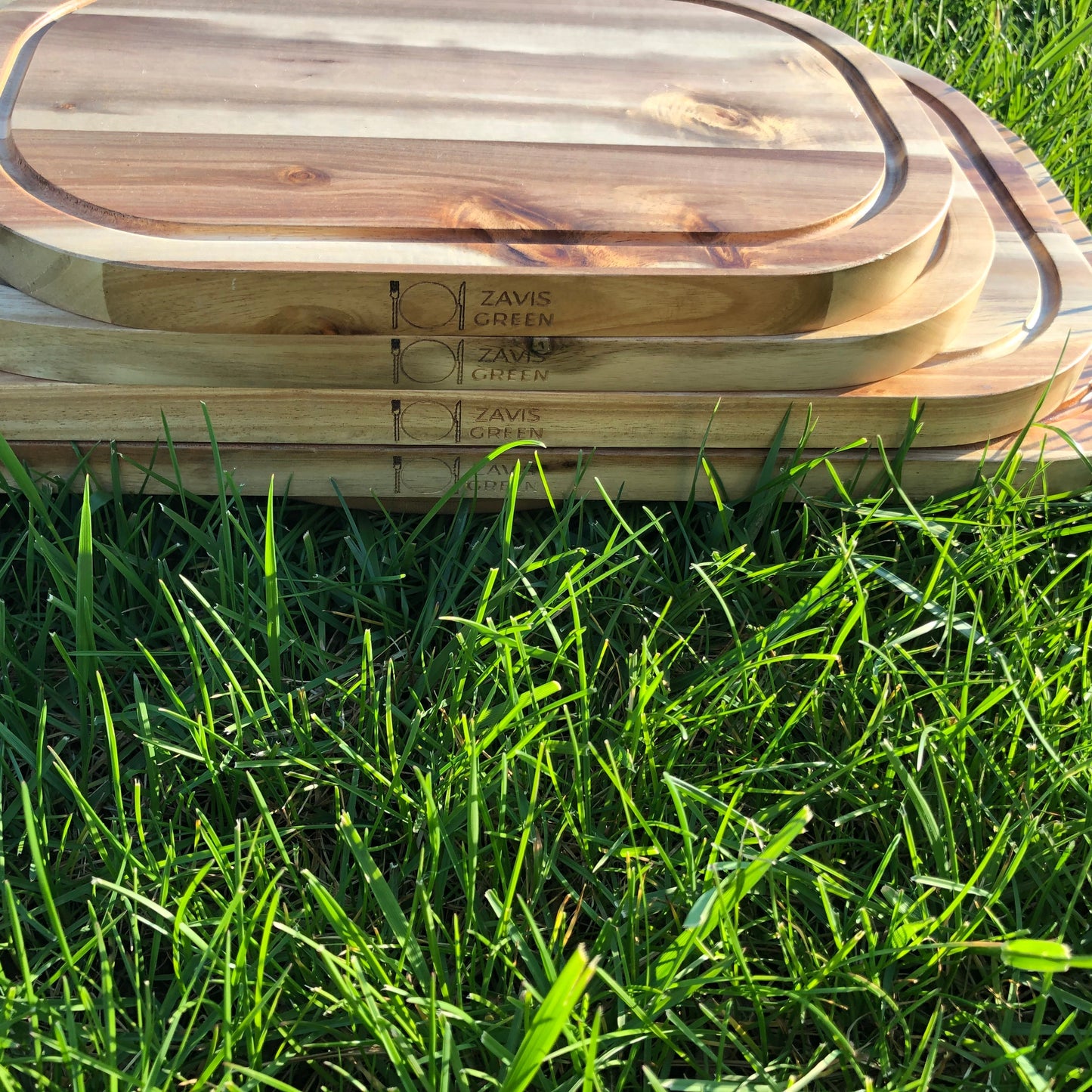 ZavisGreen Acacia Serving Rounded cutting board 18" X 10" SKU: ZG-660418