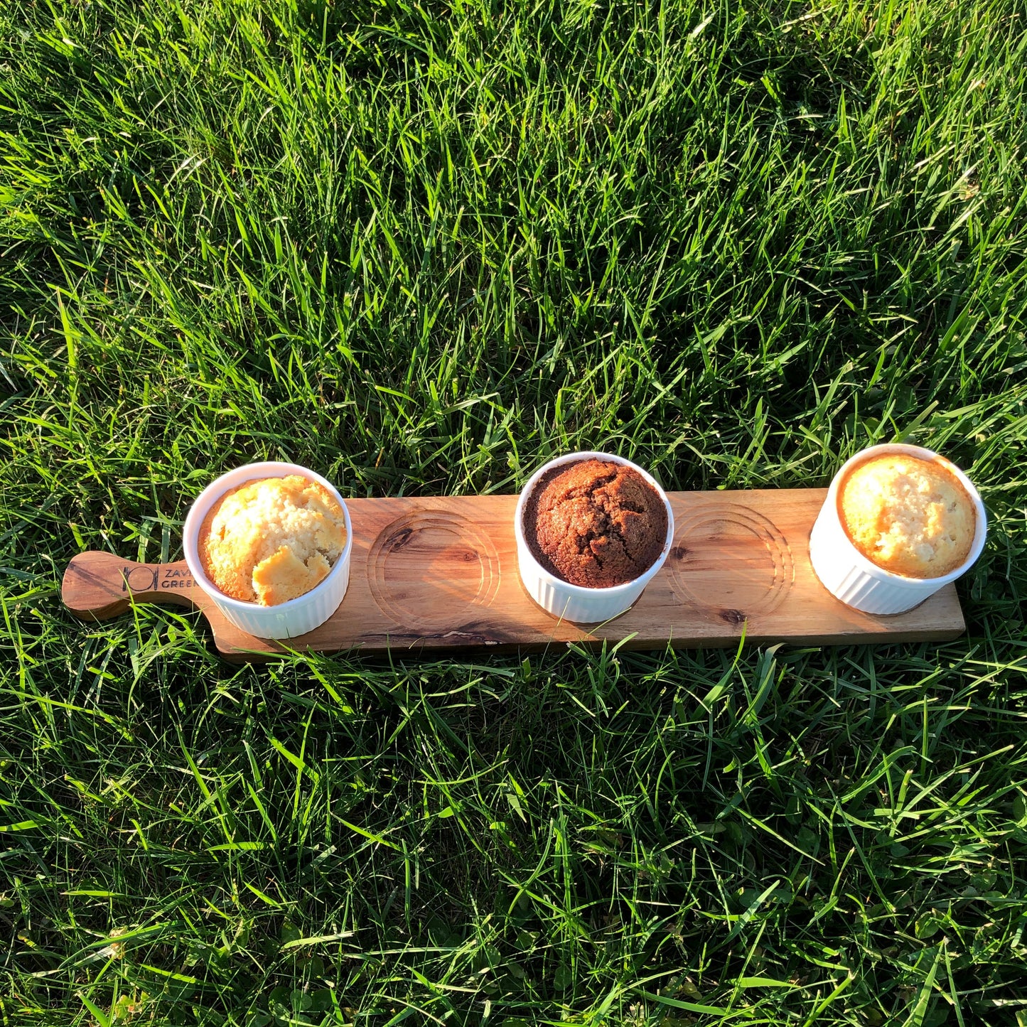 ZavisGreen Acacia 5 hole flight board 22" long SKU: ZG-660605