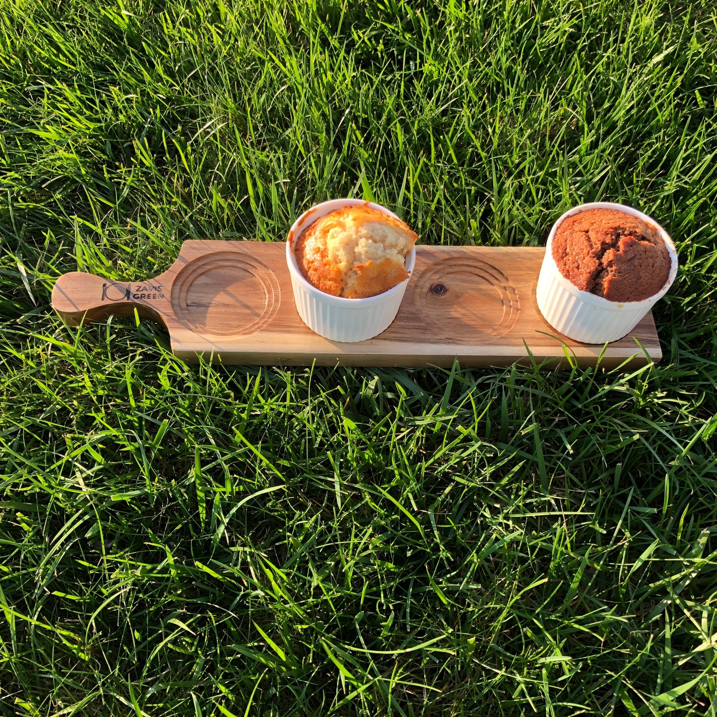 ZavisGreen Acacia 4 hole flight board 16" long SKU: ZG-660604