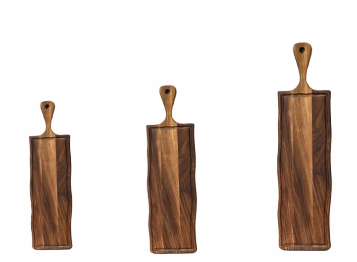 SERVING & CUTTING BOARD Black walnut 27.56 x 6.30 inches #0434/M1