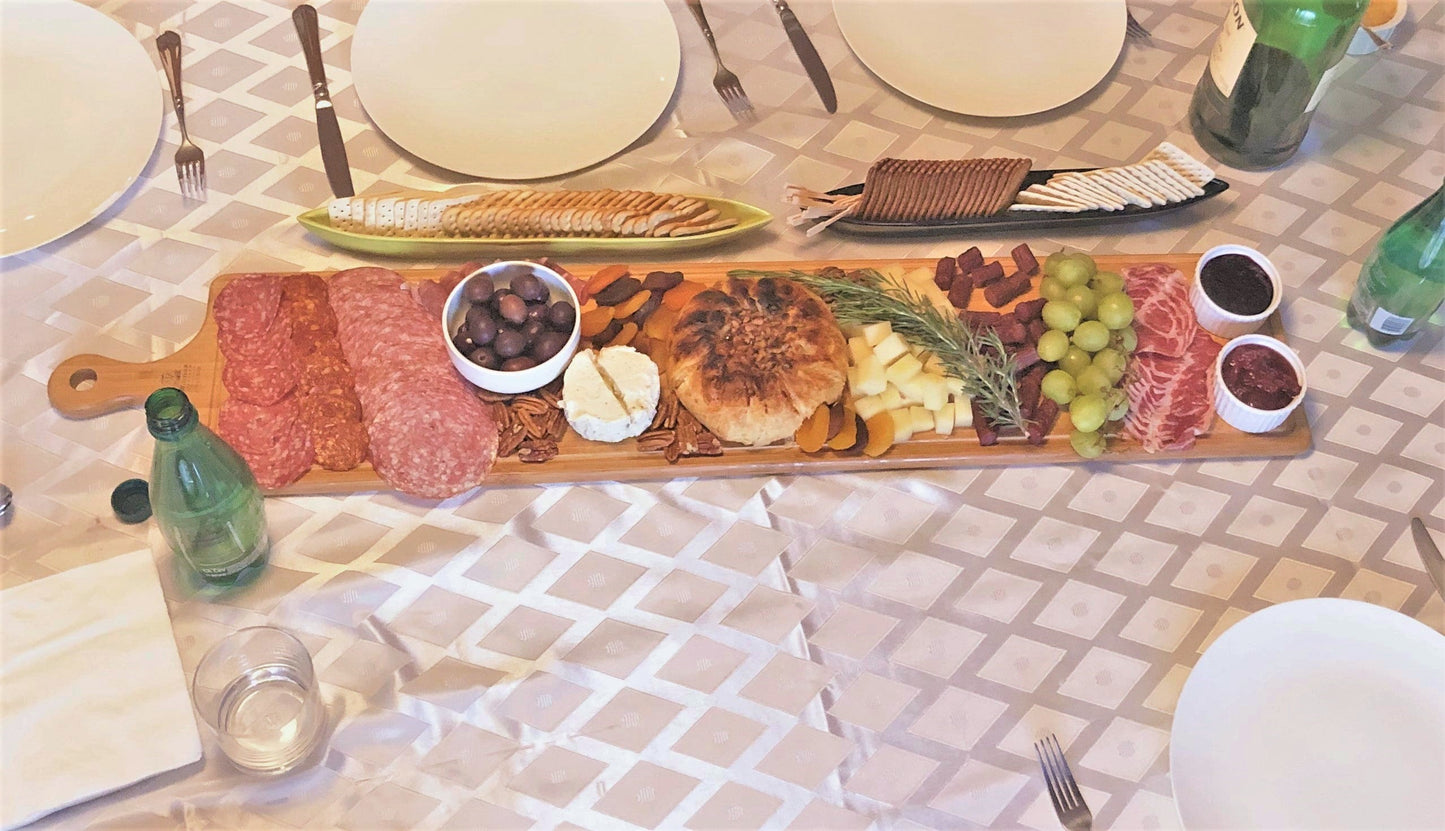 Wilmax Natural Bamboo Long Serving Board With Handle 39.4" X 7.9" | 100 X 20 Cm SKU: WL-771138/A