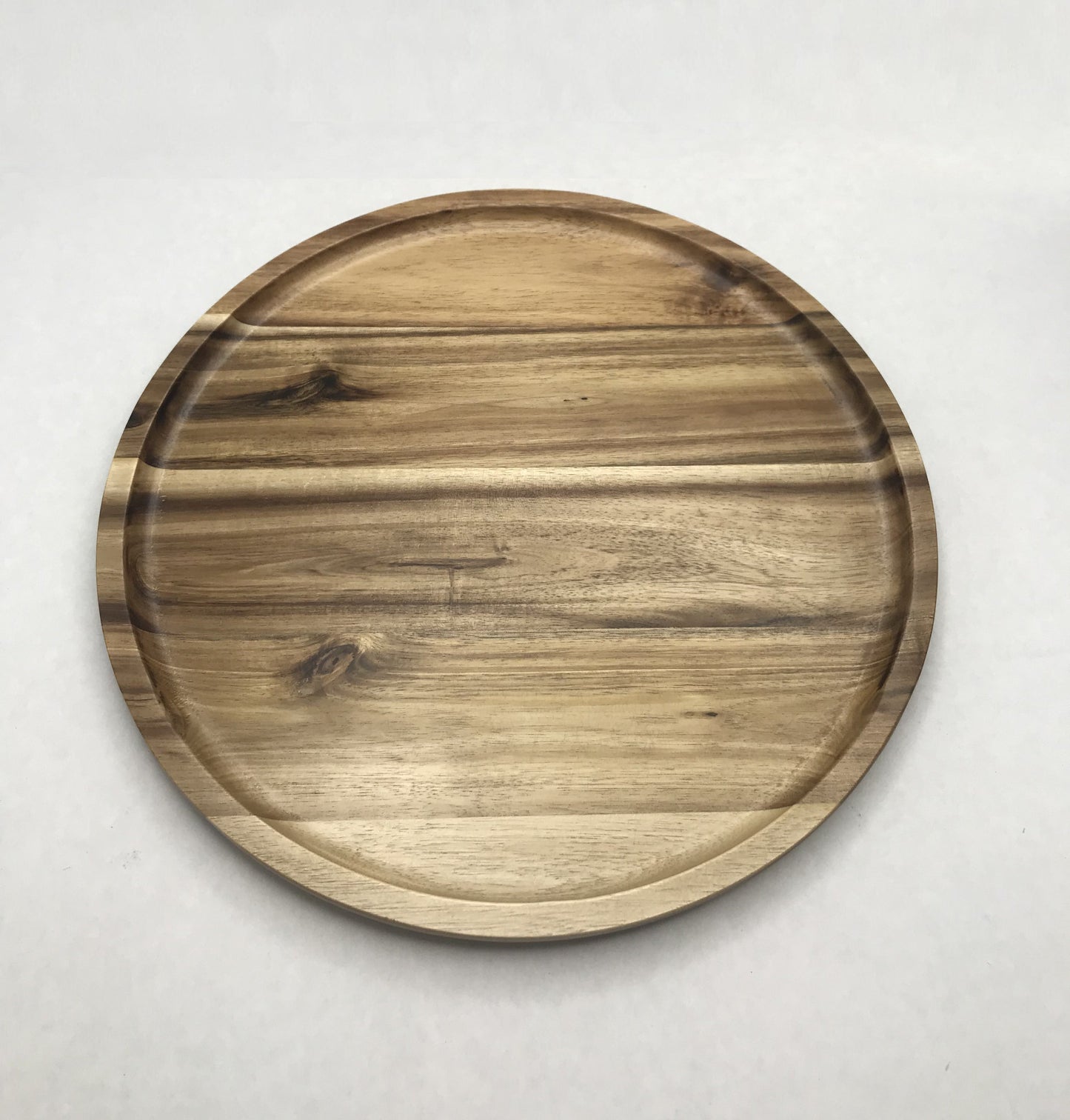 ZavisGreen Acacia round Plate Platter 12" Diameter SKU: ZG-660012