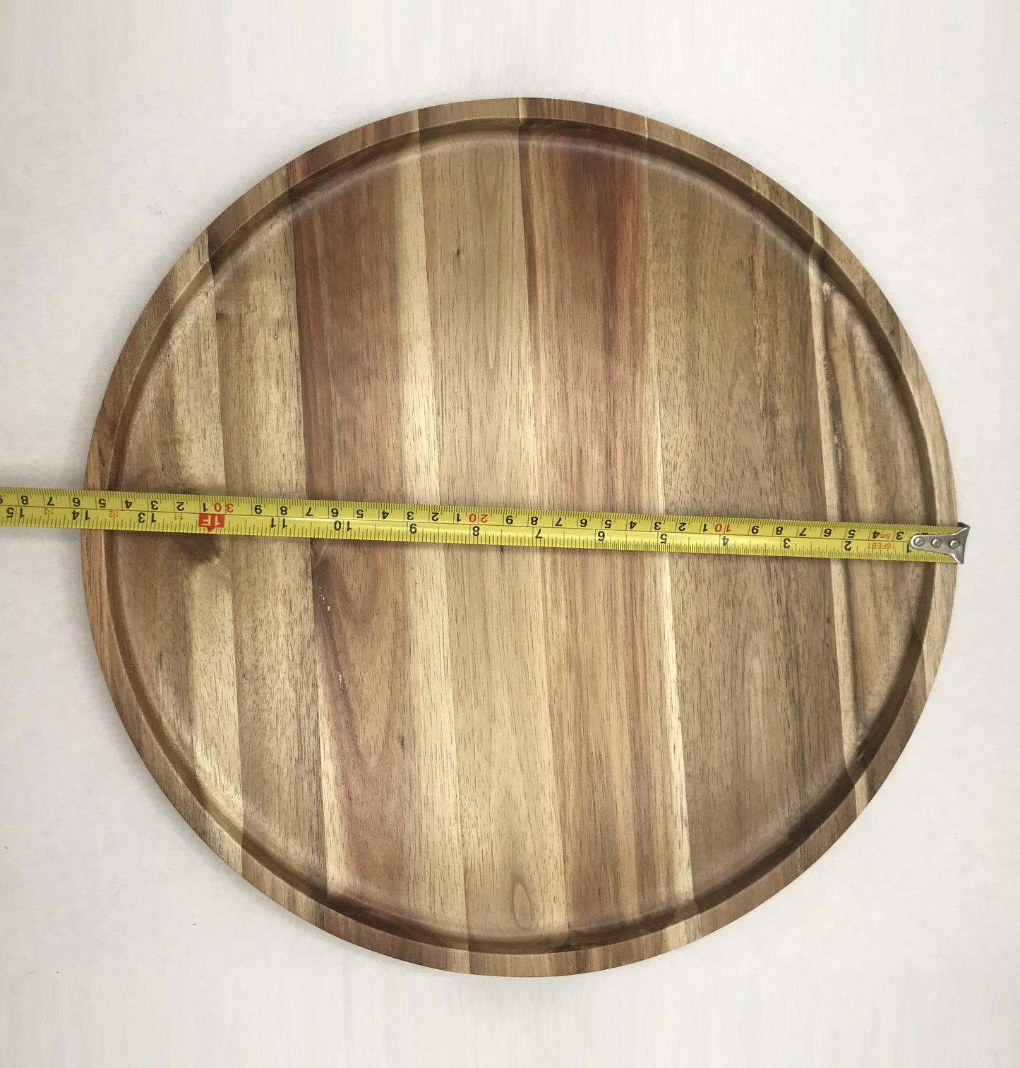 ZavisGreen Acacia round Plate Platter 14" Diameter SKU: ZG-660014