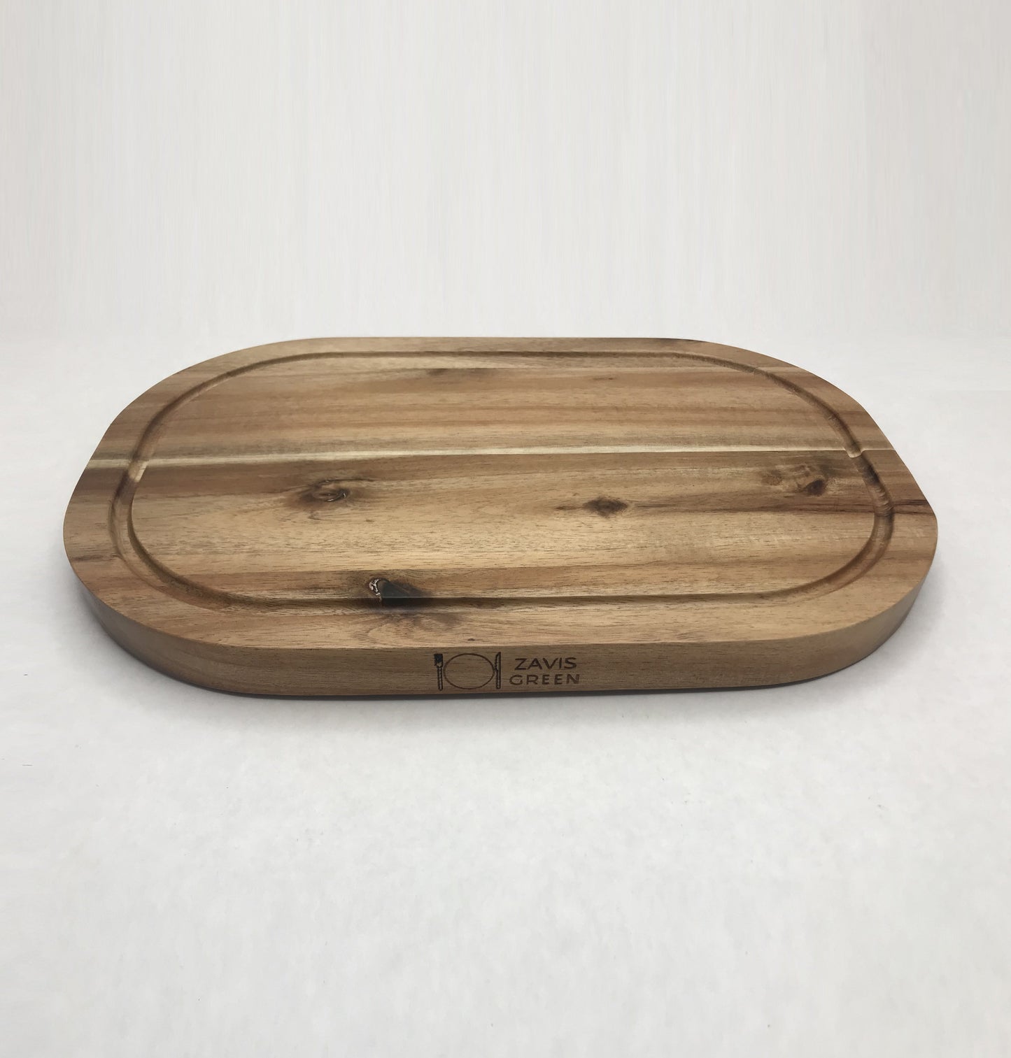 ZavisGreen Acacia Serving Rounded cutting board 12" X 8" SKU: ZG-660412