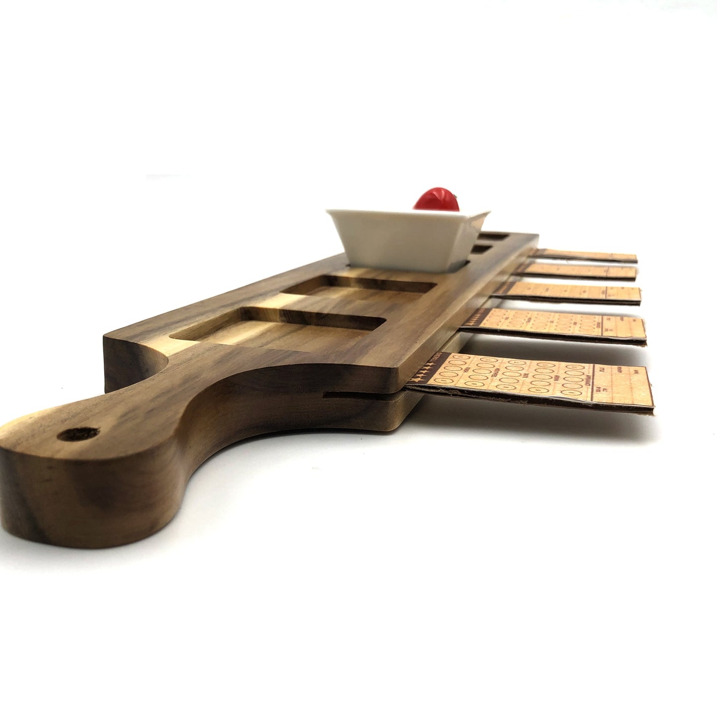 ZavisGreen Acacia 5 hole flight board 22" long SKU: ZG-660605