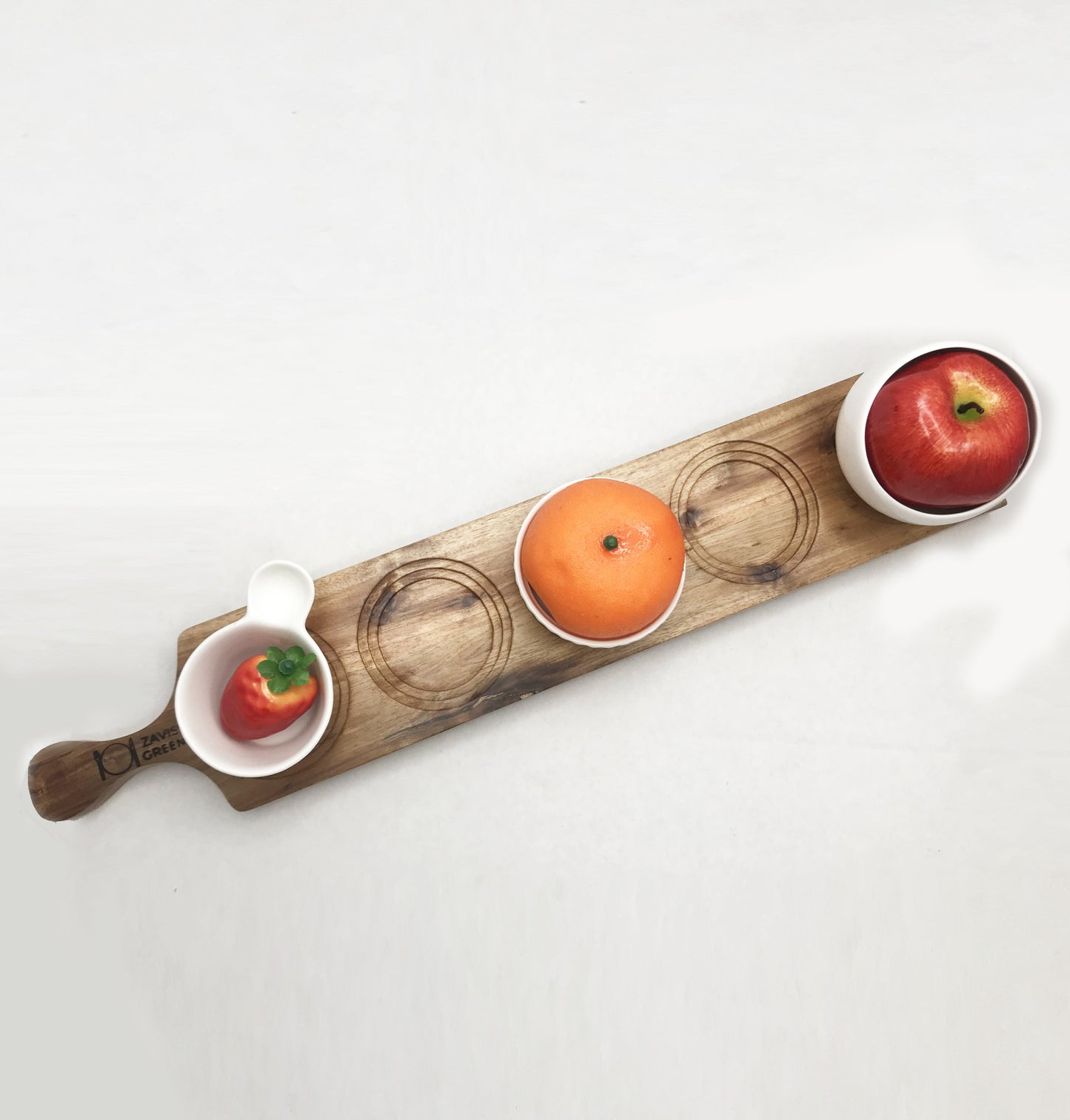 ZavisGreen Acacia 5 hole flight board 22" long SKU: ZG-660605