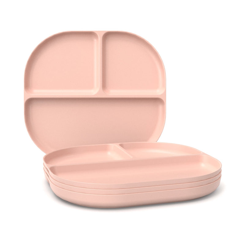 Divided Plate with rim - Blush