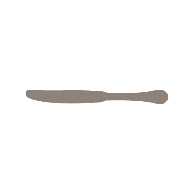 Dessert Knife Solid Handle | Mirror Finish: 5856