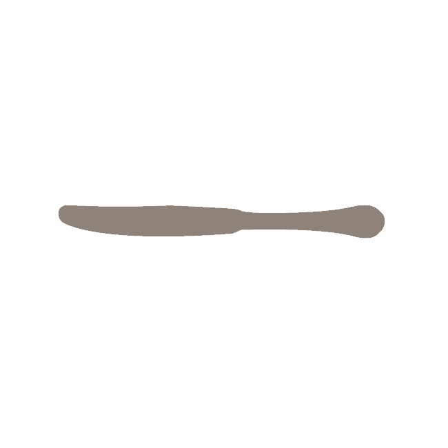 Dessert Knife | Solid Handle | Mirror Finish: 6156