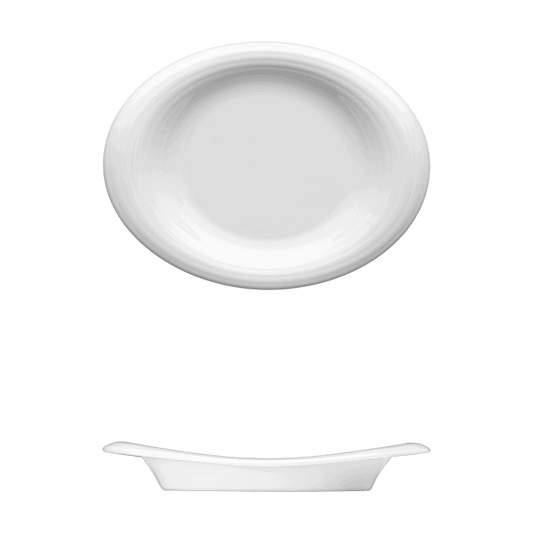 Oval Dish | Catalog Number: 010 0102 | Dimensions: 8 x 6 1/4 in (20 x 16 cm) 4 fl oz (118 ml)