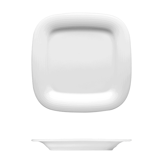 Square Plate | Catalog Number: 010 0035 | Dimensions: 7 3/4 in (19 cm)