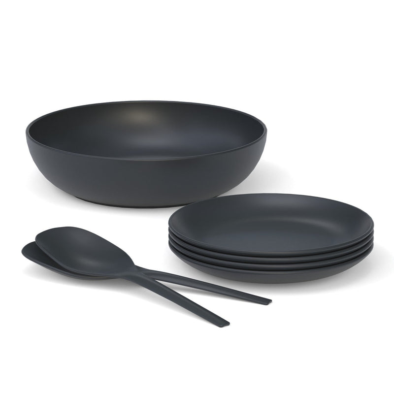 Medium Round Salad Bowl - Black