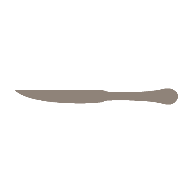 Steak Knife | Solid Handle | Mirror Finish: 3861