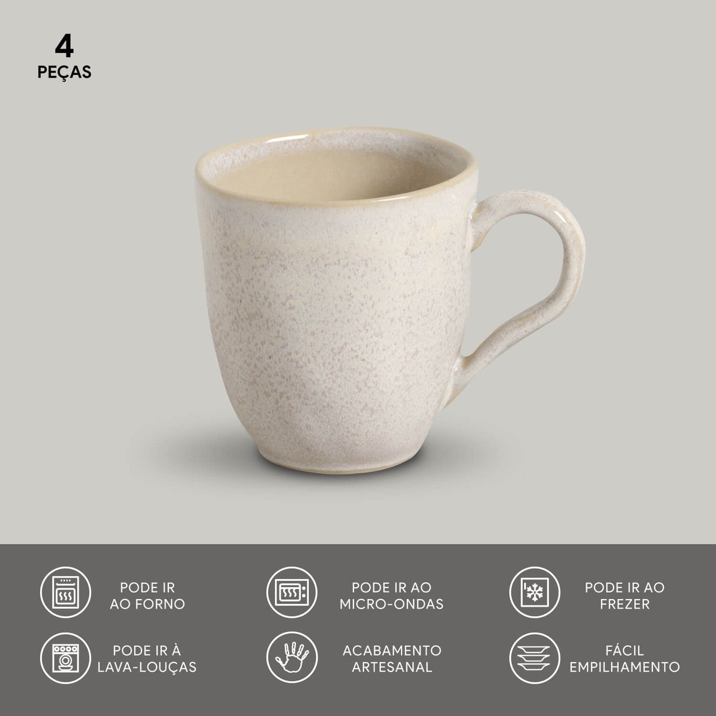 Porto Brasil LATTE ORGANIC MUG dia. 9.23 oz.  SKU: '11314108501